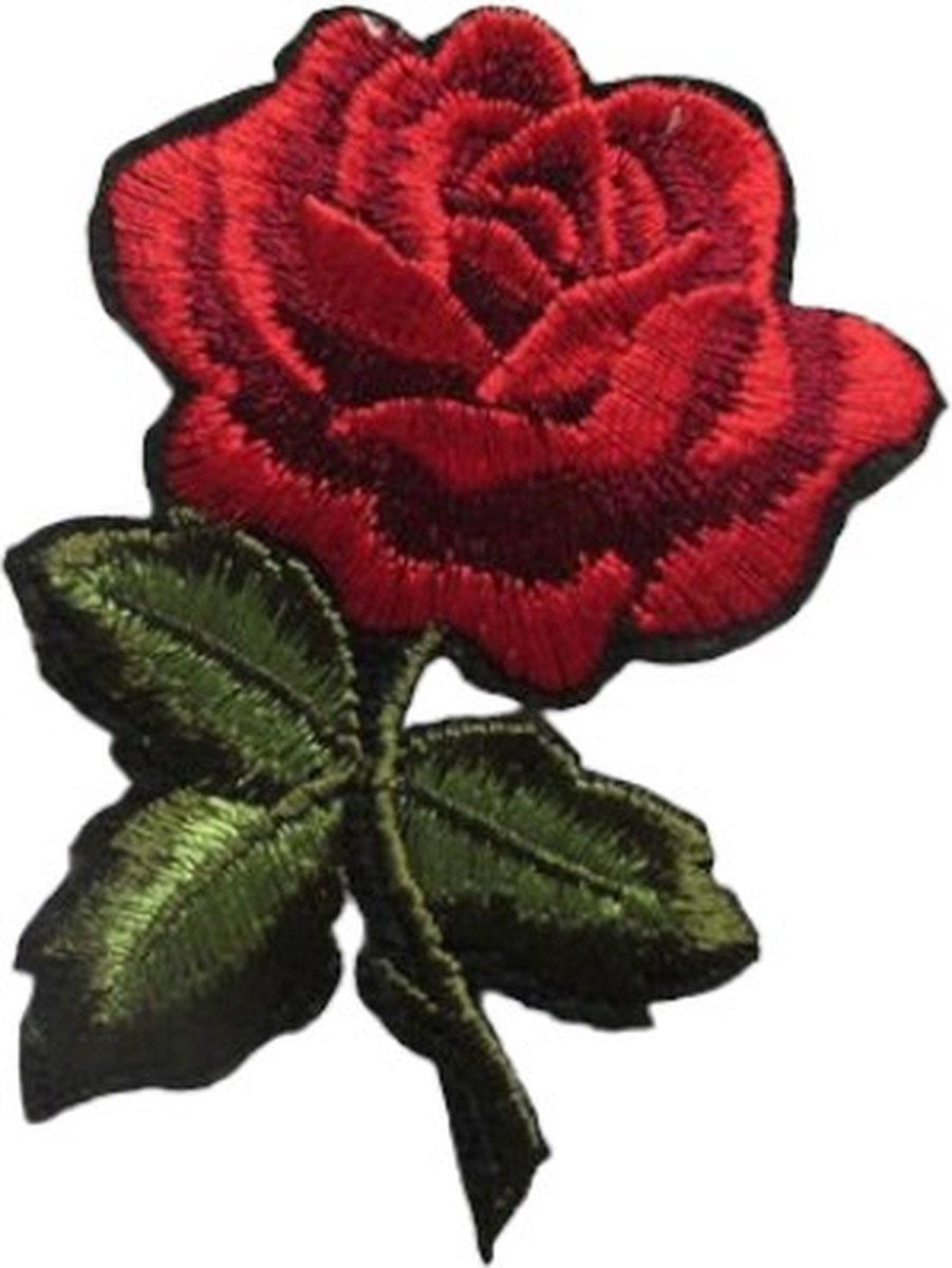 Clothing Rose Flower Patch - Rozen patch - Patches - Strijk embleem - Strijkapplicatie - Kleding - Styling | 2 stuks